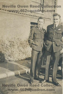 Neville Owen Reed 435209 RAAF, 462 Squadron, with un-named NCO.