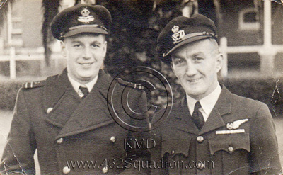 Pilot Dave Robertson and Wireless Operator Doug Wilson, of 462 Squadron. 