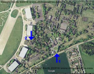 Google Earth image of RAF Driffield, June 2016, the home of 462 Squadron from August to December 1944.