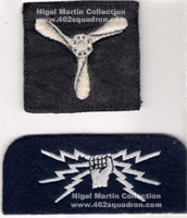 Badges of Rank and Trade for Senior Aircraftman Nigel Martin, RAF Telecommunications Operator who, on 19 August 1990, assisted with unveiling the Memorial to victims of the 1940 Air Raid at RAF Driffield. 