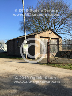 The old Fire Tender Shed, off Guestwick Road, old Foulsham Airfield visited 24 February 2019 (462 Squadron). 