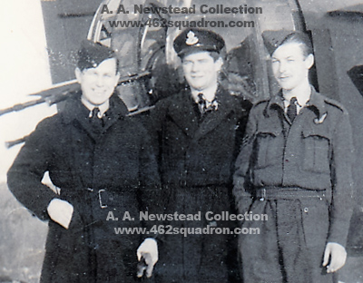 Three of the Anderson crew, 462 Squadron; Bruce Alfred Bell, Henry Robert Anderson,  Arthur A Newstead. 