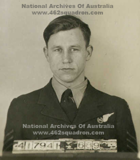 Sergeant Bruce Alfred Bell, 417941 RAAF, later Wireless Operator, 462 Squadron.