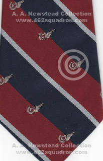 Flight Engineer's tie, as worn by Flight Arthur a Newstead, of 462 Squadron.