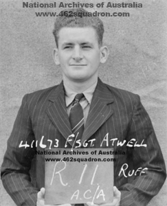 Pilot Gerald Joseph Atwell 411673 RAAF, later at 462 Squadron