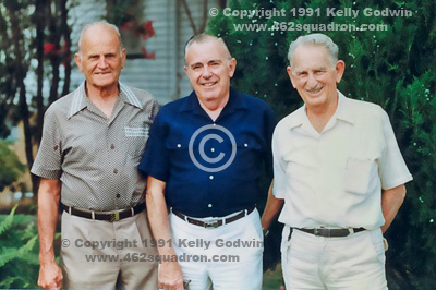 Breusch crew reunion October 1991, Rex Breusch, Bernard King and Bernard Godwin.  