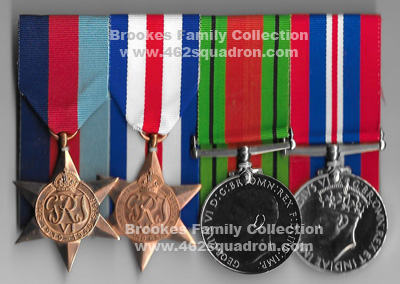 WW2 Campaign Medals of Sergeant Frederick Brookes, 546437, RAF, of 462 Squadron, Foulsham. 