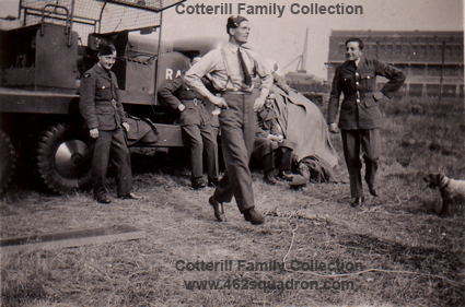 Frederick Brookes 546437 RAF, RAF, with fellow airmen dancing a jig (later 462 Squadron)