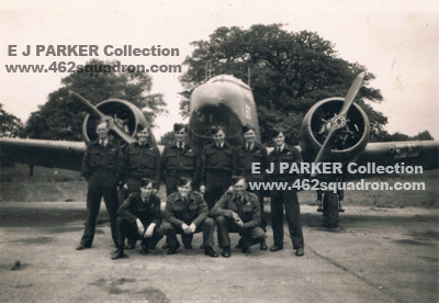 03 Edwin James PARKER - front of Aircraft - April 1944 - Training