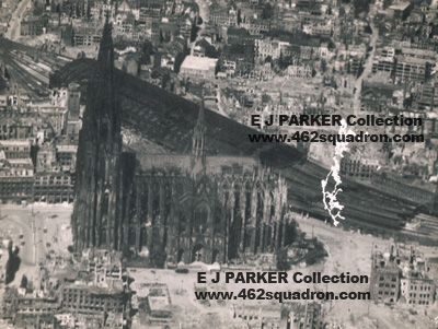 18 Cologne - Cathedral, and surrounding damage, post-war 1945