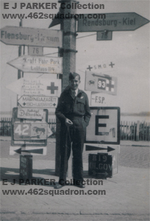 24 Edwin James PARKER 428504 - at signpost in Schleswig, Germany