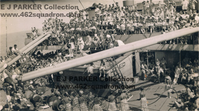 26 Troop Ship crossing Equator, 28 February 1944, including Edwin James PARKER