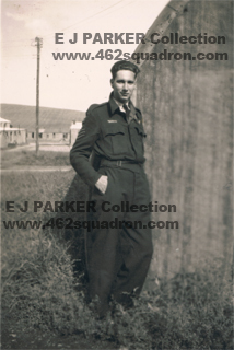 29 Sergeant unidentified, outside hut, Foulsham 1945