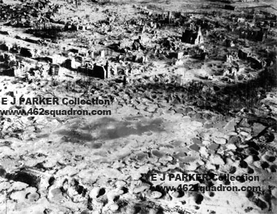 31 Aerial view of damage to Wesel, post-war 1945