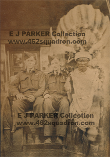 Edwin James PARKER 428504 and unidentified airman during stop-over at Durban, early 1944.