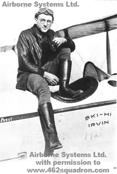 Leslie L. Irvin, Founder of the Caterpillar Club. "Historical Sky Hi Irvin 1925", from Airborne Systems, Ltd., with permission March 2010.