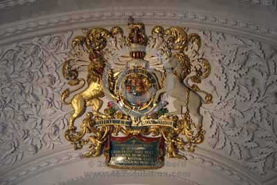 Stuart Coat of Arms at St Clement Danes, Central Church of the RAF, London