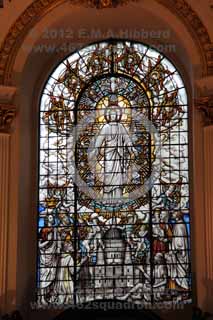 Stained glass window in St Clement Danes, Central Church of the RAF, London