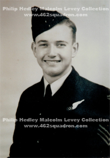 Sgt Philip Hedley Malcolm Levey, 429588 RAAF, later 462 Squadron.
