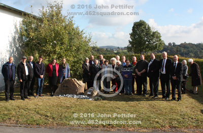 Bredenscheid Cemetery, 9 October 2017, Researchers, friends and family at the Dedication of Memorial Plaques for Crew of Halifax MZ400 Z5-J, 462 Squadron.
