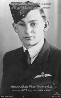 Pilot, Alfred Desmond John Ball, 427182, RAAF, with Pilot's Wings before his promotion to Officer, later in 462 Squadron (AWM photo).