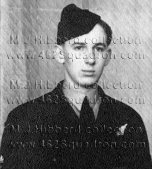 Rear Gunner, Flight  Sergeant Maxwell James Hibberd, 435342, RAAF, later in 462 Squadron.