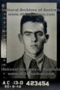 John Robert Gibson, 423454 RAAF at enlistment, 30 June 1942, later posted to 462 Squadron RAAF, Driffield.