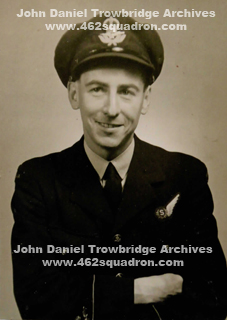 Pilot Officer John Daniel Trowbridge 417321 RAAF, Wireless Operator at 462 Squadron, Driffield.