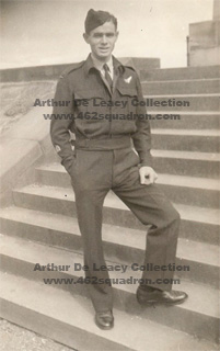 W/O Arthur Herbert De Leacy 434905 RAAF, 462 Squadron, at Scarborough August 1945.