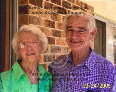 Arthur Herbert De Leacy aged 82, formerly 434905 RAAF, 462 Squadron, and his English War Bride at home in Brisbane in 2005.