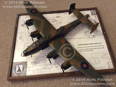 Halifax PN168 Z5-T "Tommy" of 462 Squadron RAAF, model by Mark Pilbeam, Copyright 2014.