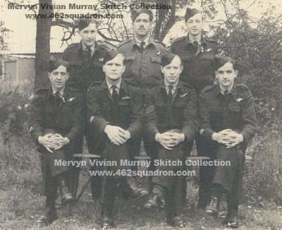 Donaldson Crew, 462 Squadron, Foulsham, June to September 1945, George Arthur Douglas Lynch, L Gabourel, Joseph John Hobbs, George Boag Bond, Harvey Stewart Donaldson, Mervyn Vivian Murray Skitch, William Jack Pring.