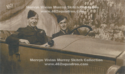 Sgt Mervyn Vivian Murray Skitch, 442482 RAAF, and friend, possibly at Coney Island, New York, after training in Canada, 1944.