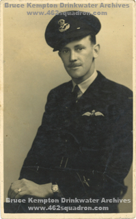 Bruce Kempton Drinkwater 416660 RAAF, in October 1944 at Manchester, later 462 Squadron, Driffield and Foulsham.