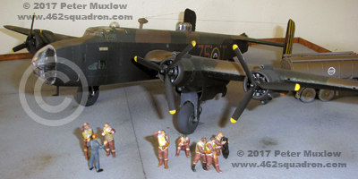 Model of Halifax MZ400 Z5-J of 462 Squadron, Driffield, showing closer detail.
