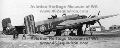 462 Squadron Halifax III NR284 Z5-Q, at Foulsham 1945.