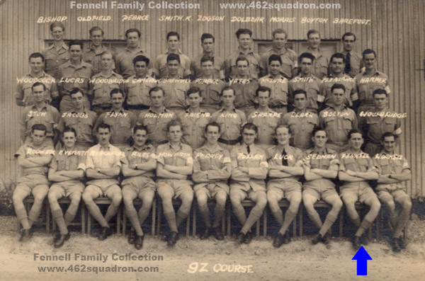 Raymond Llewellyn Fennell, 1262360 RAFVR, later of 462 Squadron, with 40 Airmen.