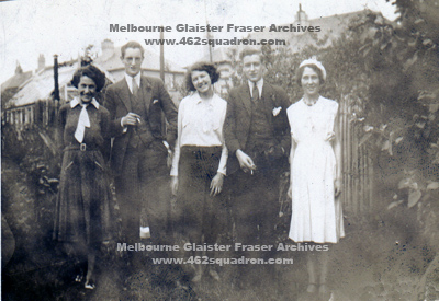 Melbourne Glaister Fraser, with relatives in Glasgow July 1931, later 1061575 RAFVR, Bomb Aimer, 462 Squadron.