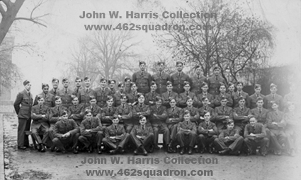 John William Harris, 1337631 RAFVR, with a Group of Air Craftmen trainees (John was later posted to 462 Squadron).