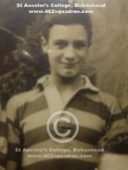 John Heggarty in the St Anselm's College Rugby team, 1937-1938 (later 1238295/179888 RAFVR, 462 Squadron).