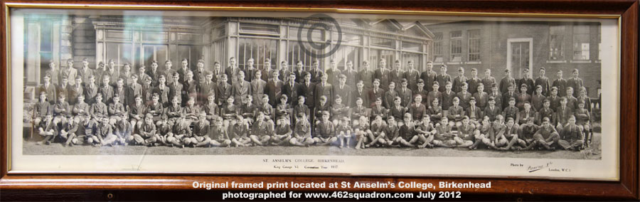 St Anselm's College pupils 1937 (John Heggarty, later 1238295/179888 RAFVR, 462 Squadron).