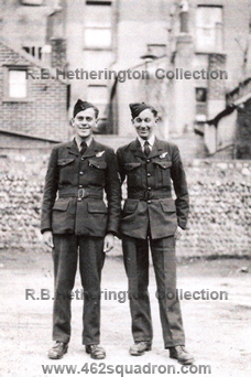 Sgt R.B.Hetherington RAAF 435570 & Sgt M.J.Hibberd RAAF 435342, at 11PDRC Brighton, April 1944