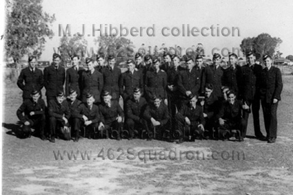 Air craftmen at 3 WAGS, Maryborough, in full uniform, including AC2 Maxwell James Hibberd, 1943. (later 462 Squadron)