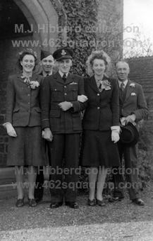 Wedding of F/O N.V.Hibberd 425653 RAAF, to Muriel Allen, 10 Feb 1945, Stamford, Lincolnshire