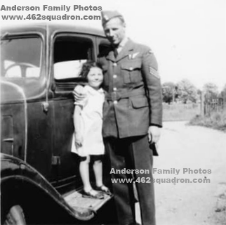 Sgt Thomas Charles ANDERSON, R.290043 RCAF, and sister Pat, pre-embarkation from Canada, later posted to 462 Squadron, Foulsham.