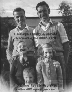 Horridge children and Jimmy Peasley II and Bernard, mid 1950s.