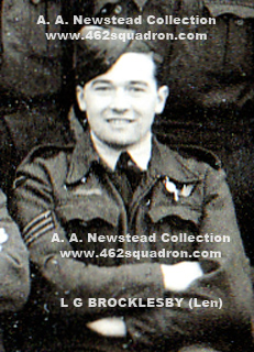 Len Brocklesby 1594323 at Driffield, November 1944, 462 Squadron.