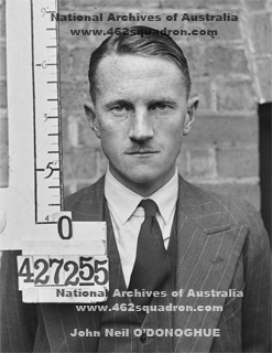 John Neil O'DONOGHUE, 427255 RAAF, at enlistment, 15 June 1942, later 462 Squadron.