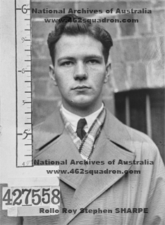 Rollo Roy Stephen SHARPE, 427558 RAAF, at enlistment 19 July 1942, later 462 Squadron.