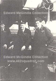 Fl/Lt Max Taylor, Fl/Lt Jack O'Sullivan, Fl/Lt Ted McGindle "on a hot seat" at 462 Squadron, Foulsham